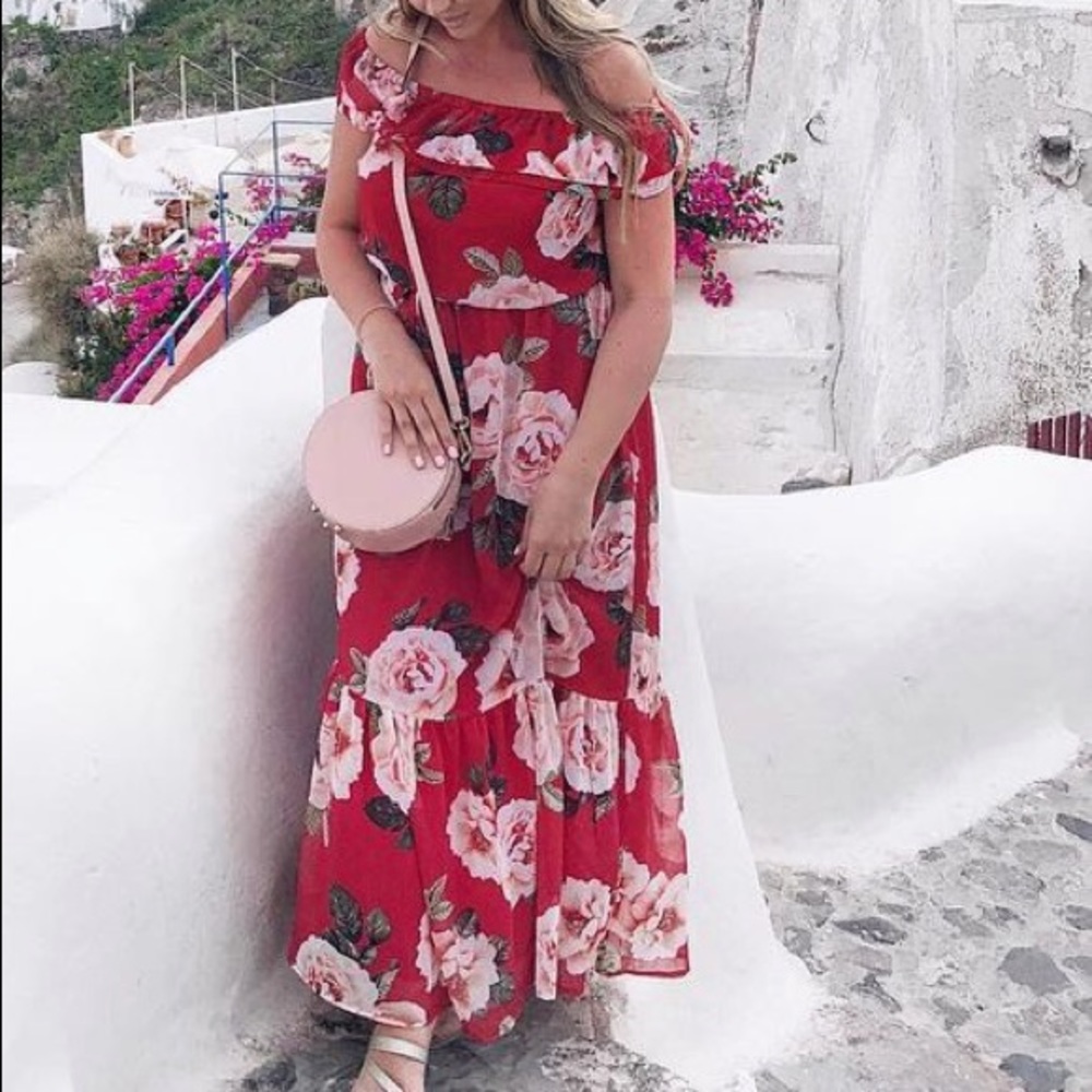 RED MAXI DRESS